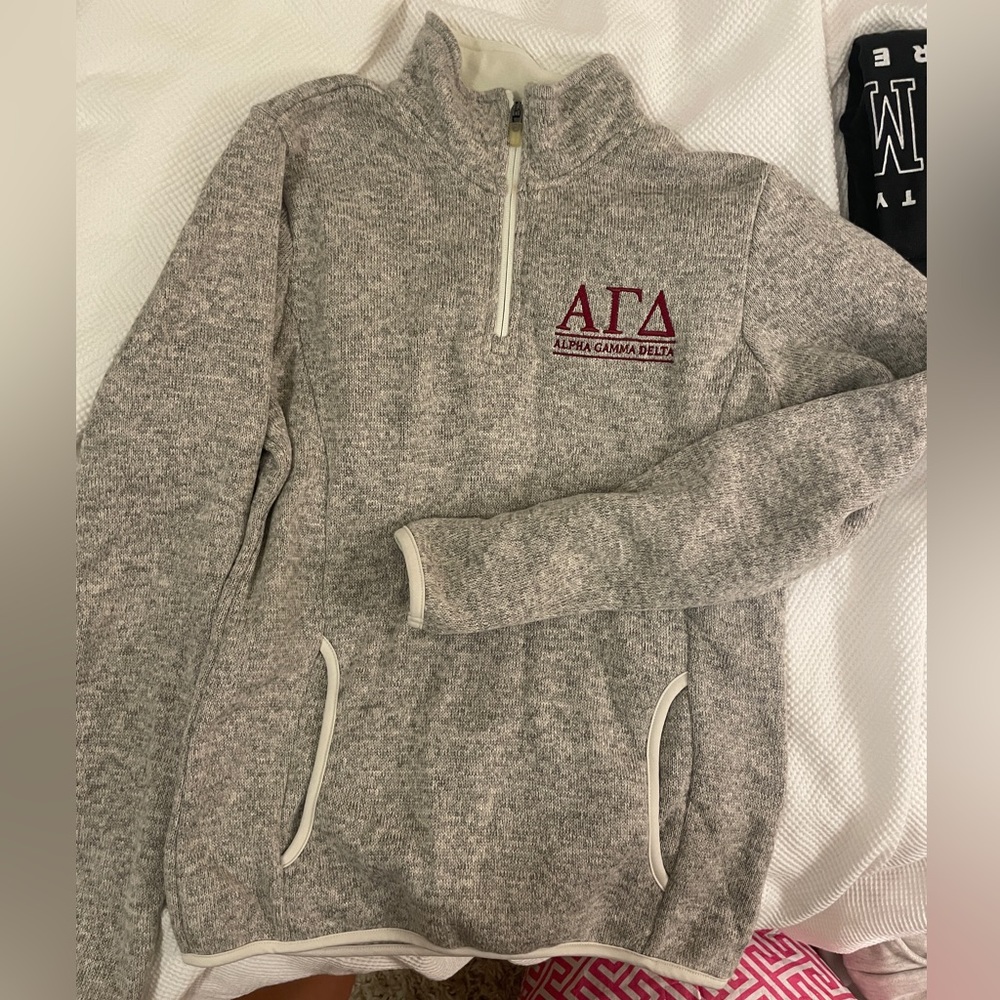 Alpha Gamma Delta Charles River Knit Quarter Zip